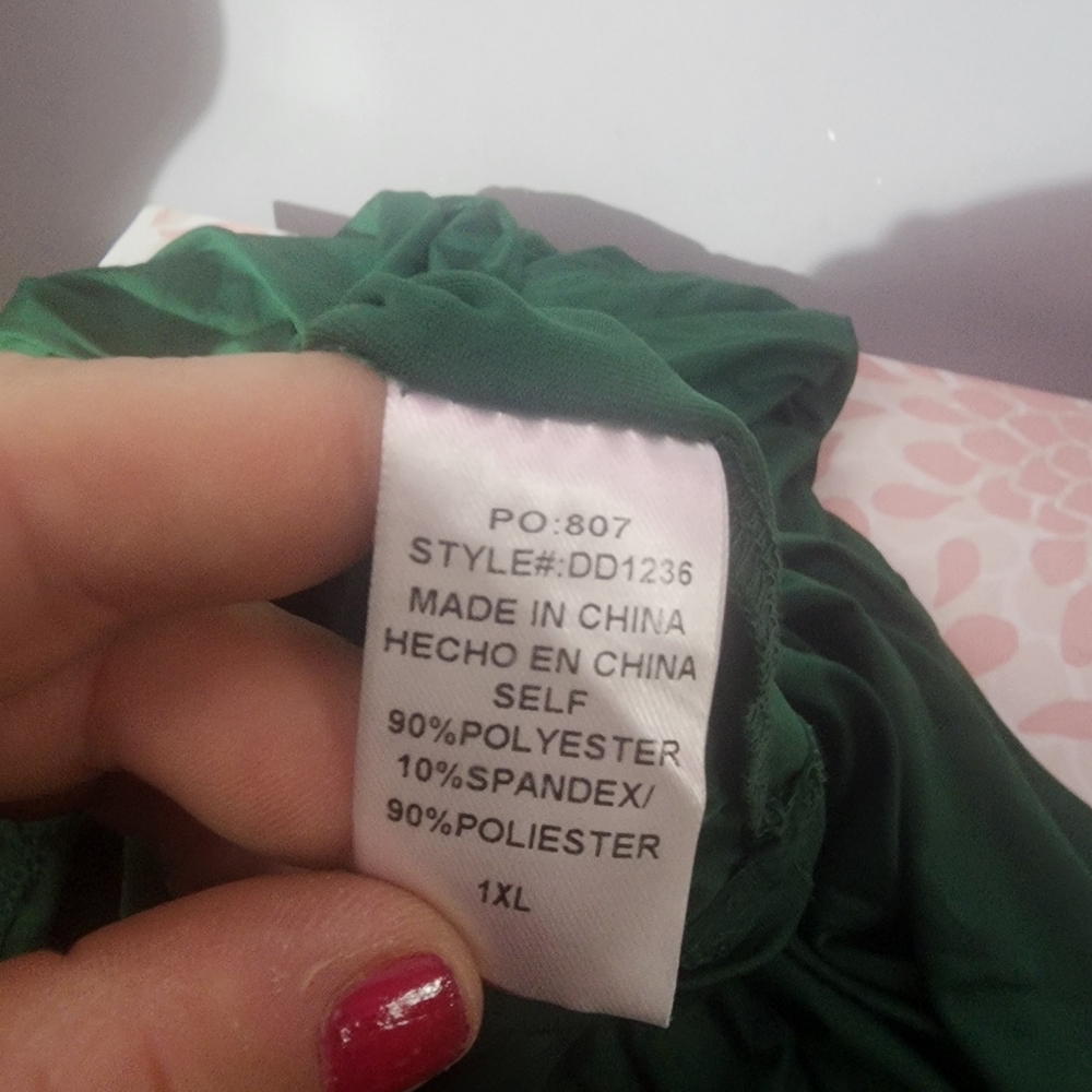 NWT Baltic Born Mimi Hunter Green Wrap Midi Dress - Picture 3 of 6